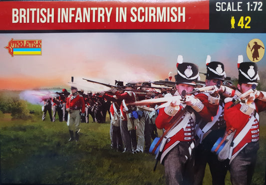 0285 STRELETS British Infantry in Skirmish Napoleonic 1/72