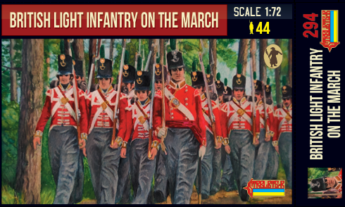 0294 STRELETS British Light Infantry on the March Napoleonic era 1/72