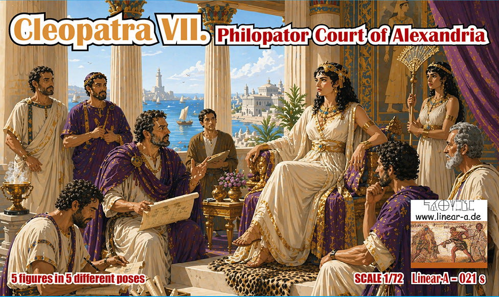 021S LINEAR Cleopatra VII. Philopator with 5 instead of 4 figures