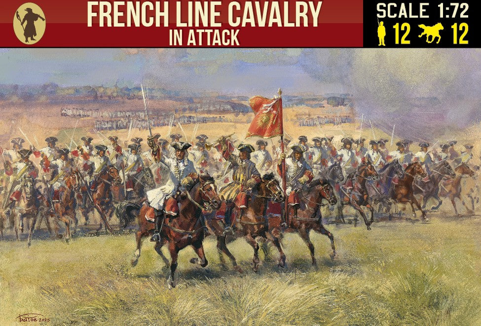 STR267 STRELETS 1/72 French Line Cavalry in Attack Spanish Succession War