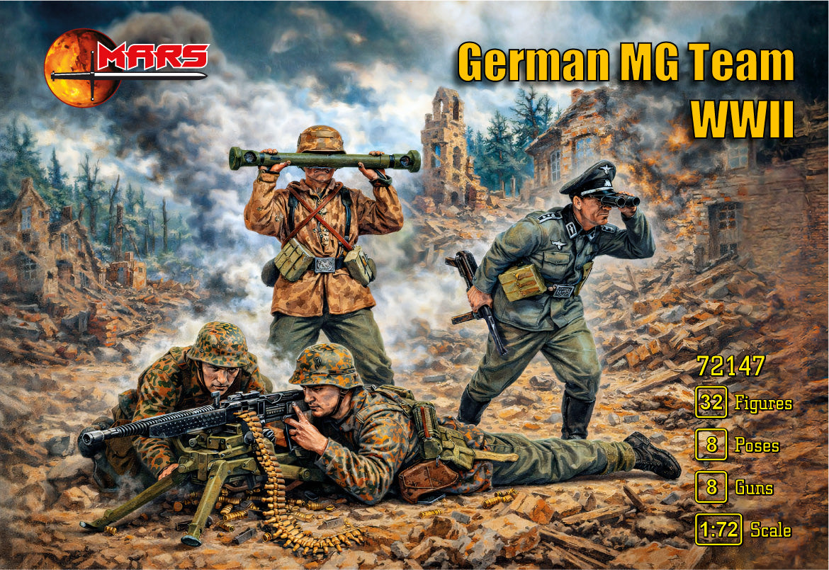 72147 MARS  1/72 German Machine Gun team WWII