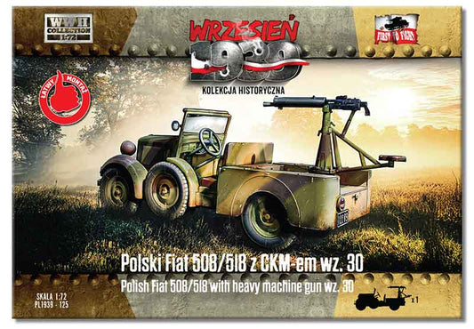 FTF125 FIRST TO FIGHT KITS. Polski Fiat 508/518 with heavy machine gun wz.30. 1/72