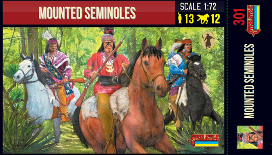 STR301 STRELETS 1/72 Mounted Seminoles US Wild West