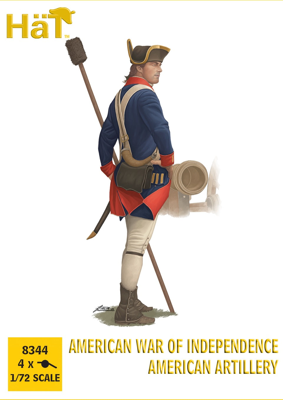 HAT 8344 American War of Independence American Artillery x 4 cannons and crew 1/72