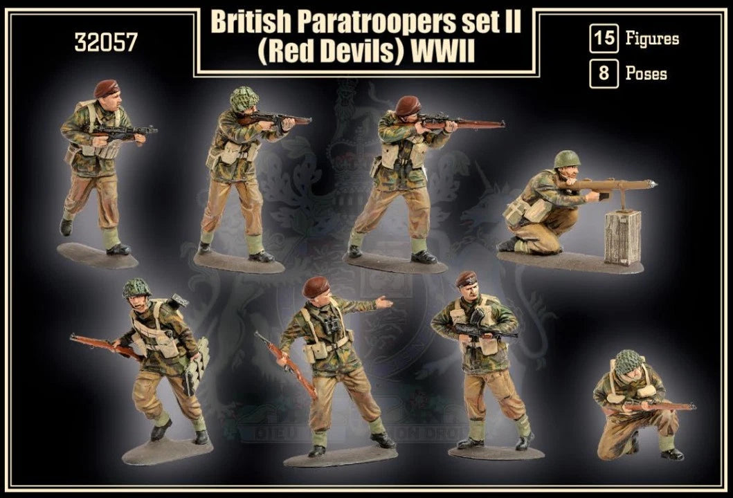 32057 MARS 1/32 Set Paracadutisti Britannici II Diavoli Rossi WW2