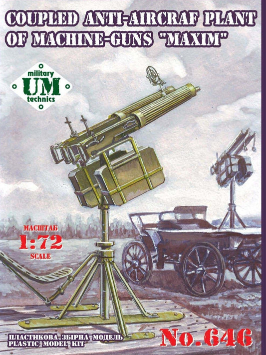 0646  UNIMODEL  SCALA 1/72  Coupled A-A Plant of machine guns "MAXIM"