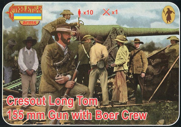 A014 STRELETS 1/72 Cresout Long Tom with Boer Crew