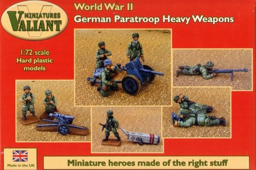VM010 VALIANT SCALA 1/72 WWII German Paratroopers and heavy weap
