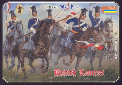 0036 STRELETS 1/72  BRITISH LANCERS OF CRIMEAN WAR