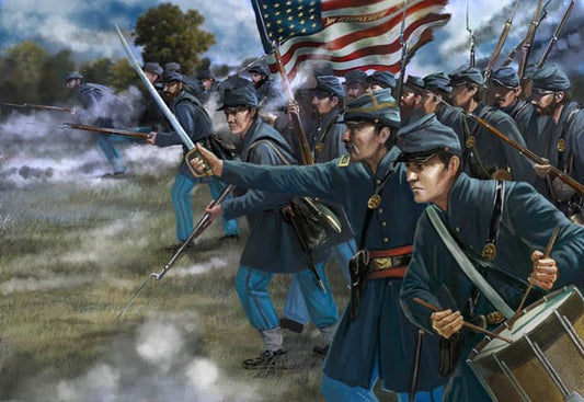 0150 STRELETS 1/72 US Union Infantry in Attack
