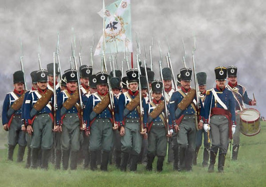 0174 STRELETS 1/72 Prussian Infantry on the March (Napoleonic)