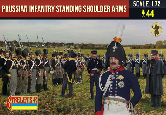 0180 STRELETS Prussian Infantry Standing Shoulder Arms Napoleonic 1/72