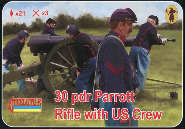 0182 STRELETS 1/72 30 pdr Parrott Rifle with US crew (ACW/American Civil War)