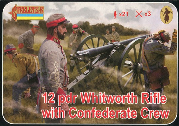 0183 STRELETS 1/72 Whitworth Rifle with Confederate Crew (ACM/American Civil War)