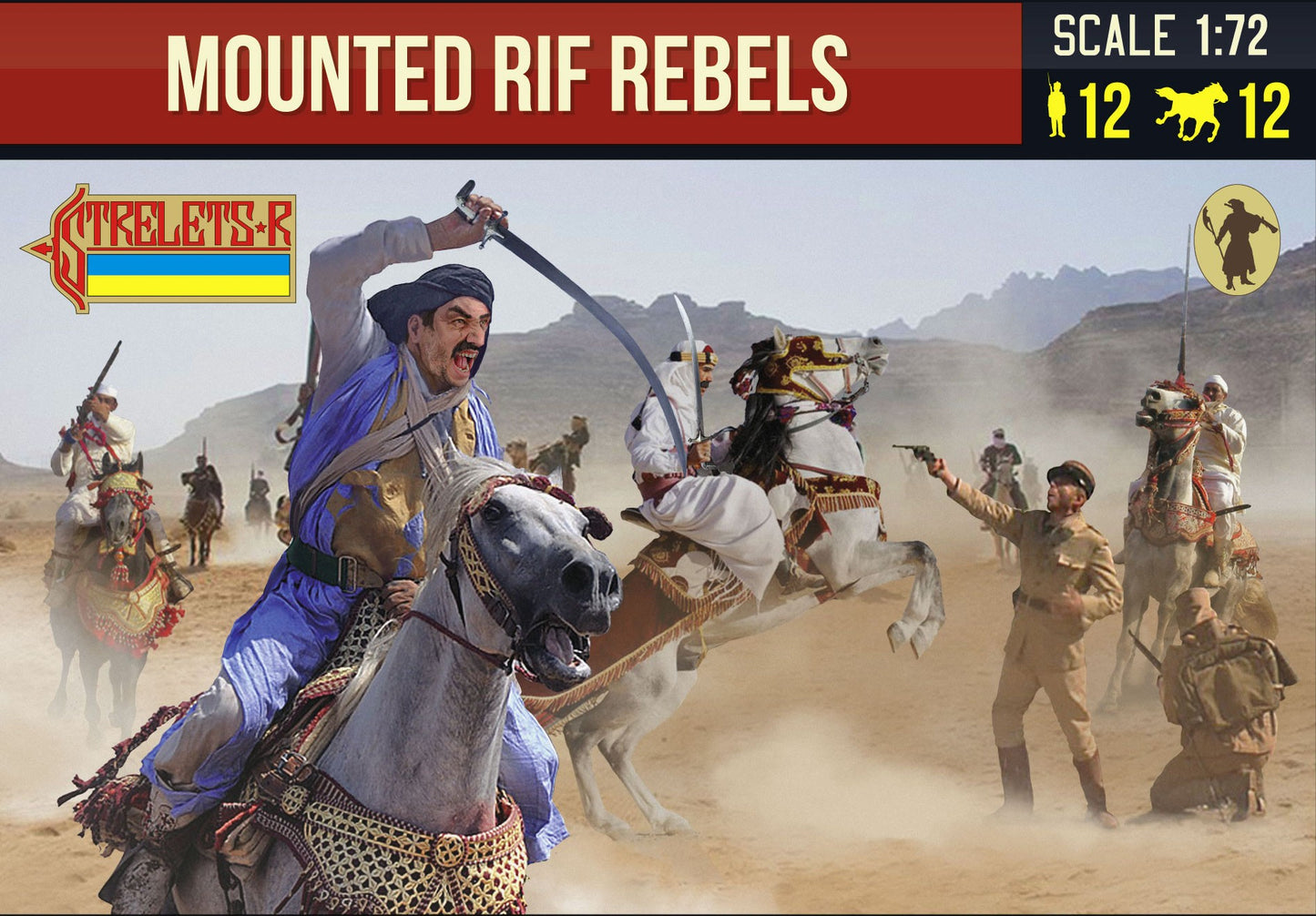 0190 STRELETS Mounted Rif Rebels Rif War 1/72