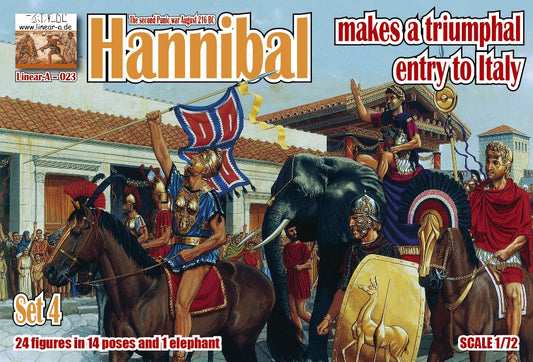 023 LINEAR -A Hannibal makes a triumphal entry to Italy Set 4 1/72