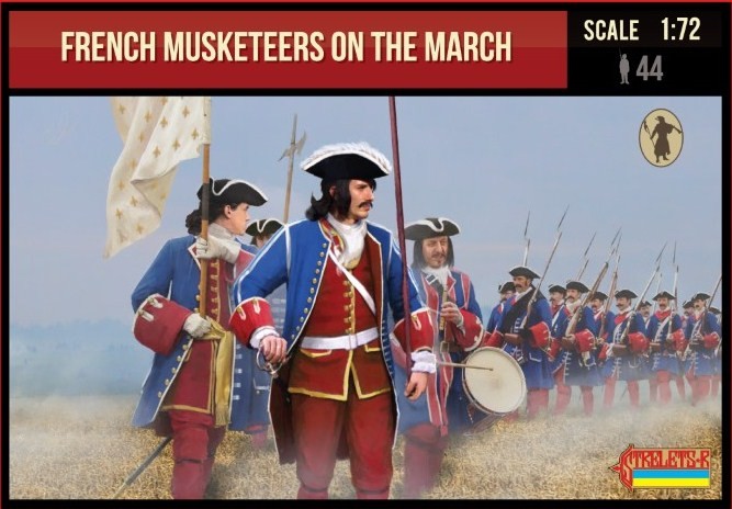 0233 STRELETS French Musketeers 1701-1714 Spanish Succession War 1/72