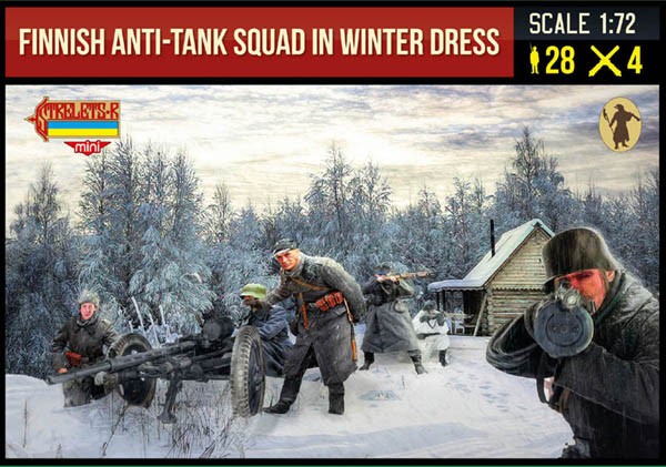0246 STRELETS 1/72 Finnish Anti-Tank Squad in Winter Dress WWII