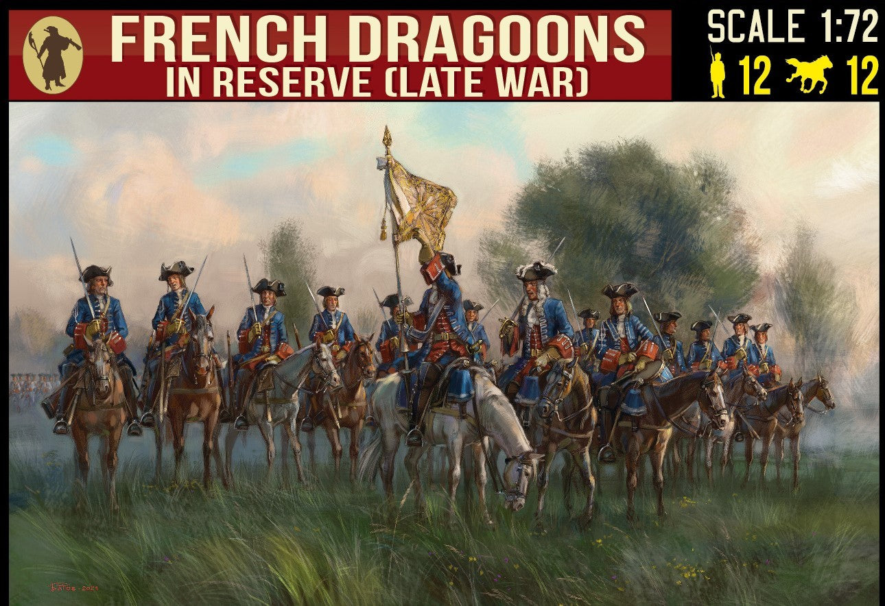 0252 STRELETS French Late War Dragoons in Reserve. War of the Spanish Succession 1/72