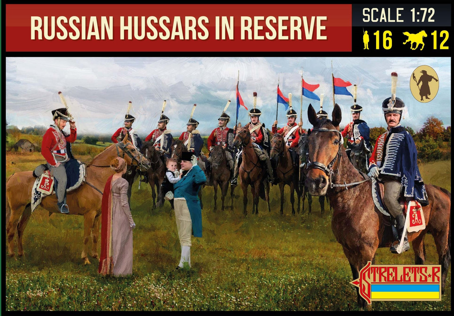 0276 STRELETS Russian Hussars in Reserve Napoleonic 1/72