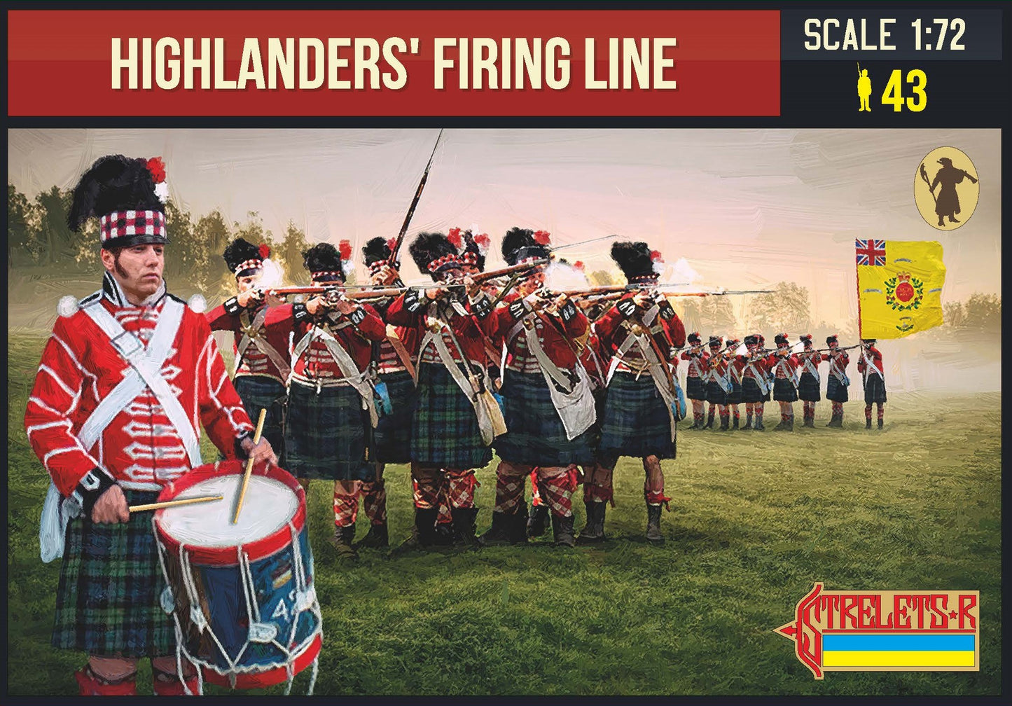 0279 STRELETS Highlanders' Firing Line 1/72