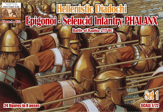 033 LINEAR  Hellenistic Diadochi Set 1 Seleucid Infantry PHALANX 1/72