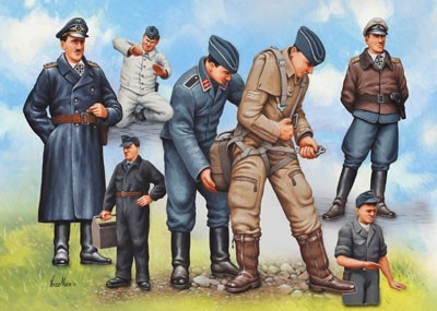 2621  REVELL SCALA 1/48 Luftwaffe WWII Pilots &amp; Ground Crew