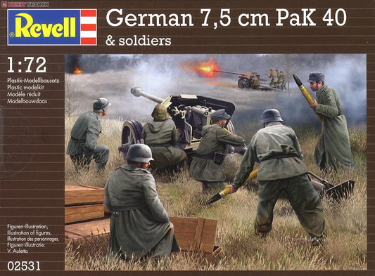 2531 REVELL 1/72  German PAK 40 7,5cm. Gun with Servants