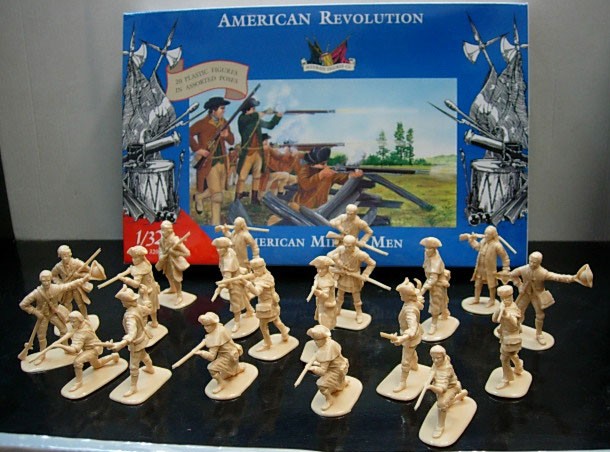 3201 ACCURATE REVOLUTION AMERICAN MILITIA MEN 1/32