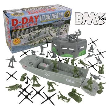 40027 BMC WW2 D-DAY PLASTIC ARMY MEN - UTAH BEACH 40PC SOLDIER FIGURES PLAYSET