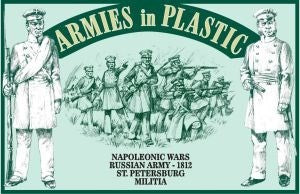 5523 ARMIES IN PLASTIC 1/32 Napoleonic Wars - Russian Army 1812 St. Petersburg Militia