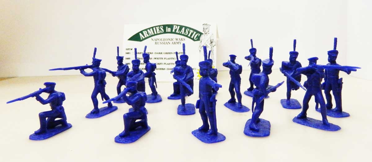 5494 ARMIES IN PLASTIC 1/32 IN BAG Napoleonic Wars - Russian ArmY JAEGER GRENADIERS