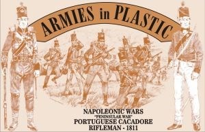 5504 ARMIES IN PLASTIC 1/32 Napoleonic Wars - Portuguese Cacadore - Riflemen - 1811