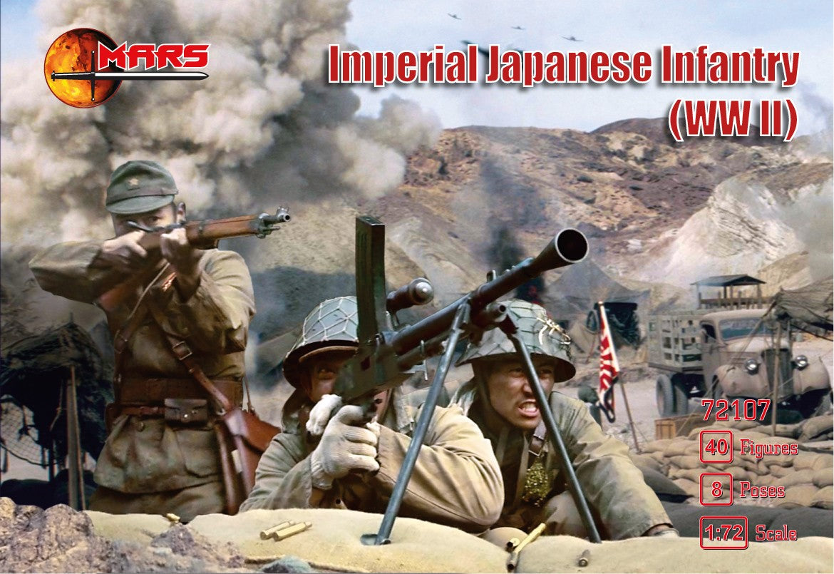 72107 MARS 1/72 Imperial japanese infantry (WWII) 40 figures/8 poses