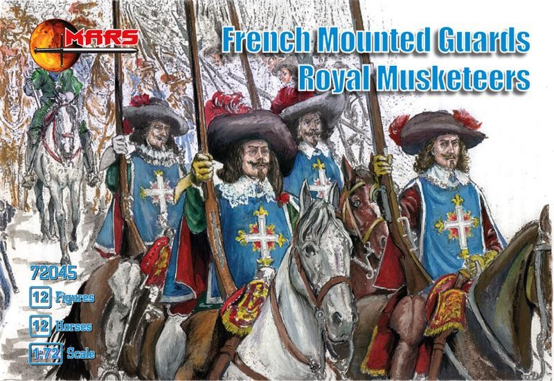 72045 MARS SCALA 1/72 French mounted guards, Royal Musketeers
