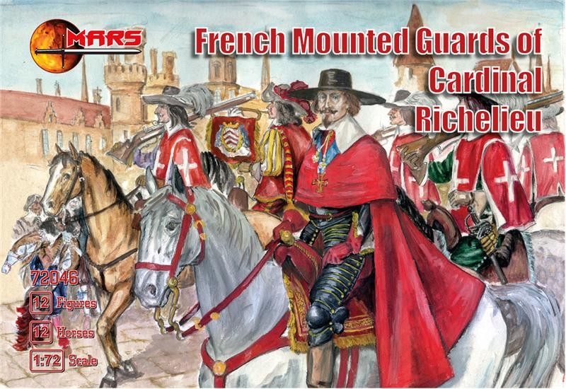 72046 MARS SCALA 1/72 French mounted guards of Cardinal Richelie
