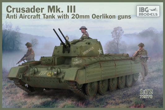 72070 IBG Models Crusader Mk.III Anti Aircraft Tank with 20mm Oerlikon Guns 1/72