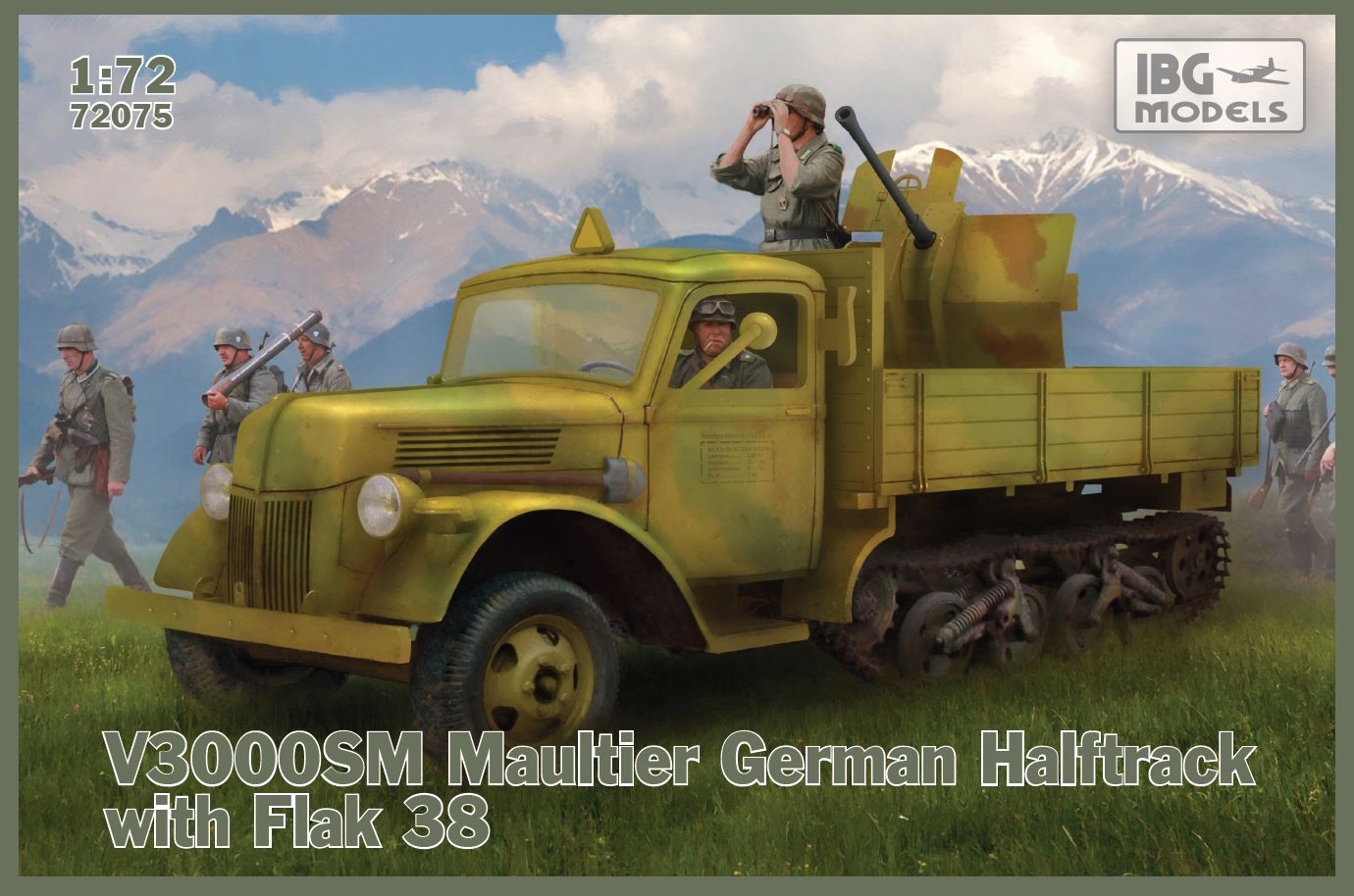 72075 IBG V3000SM Maultier with Flak 38 1/72