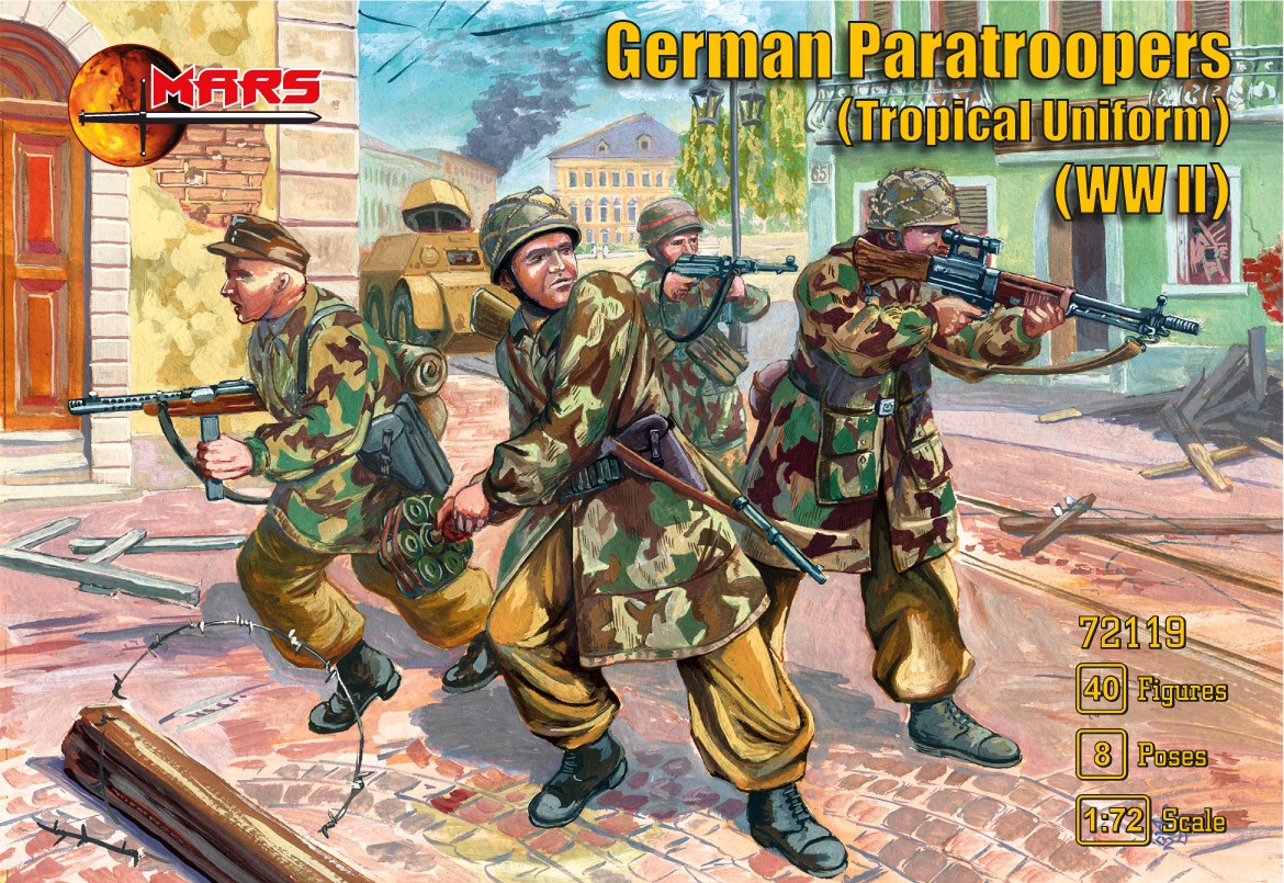 72119 MARS German Paratroopers in tropical uniform (WWII) 1/72