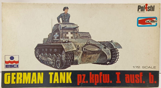 8024 ESCI POLISTIL BRTISH GERMAN TANK PZ.KPFW.I AUSF. B.  1/72
