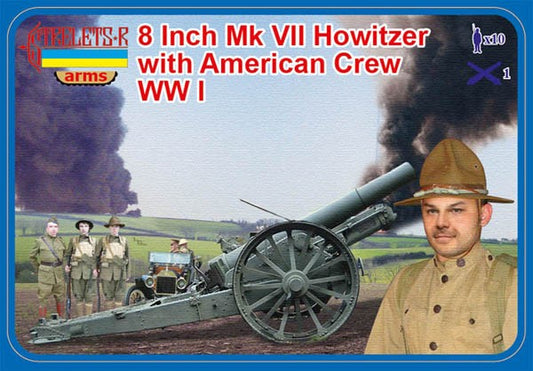 A002 STRELETS SCALA 1/72 6 Inch Mk VII Cannon with British Crew