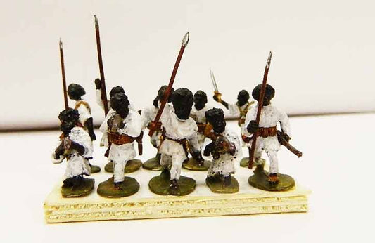 ABB100 EWM EARLY WAR MINIATURES ABISSINIAN WARRIORS SOME OPEN HANDS 1/72