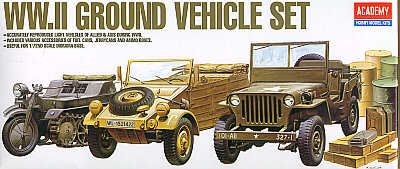 ACADEMY  13416 1/72 WWII GROUND VEHICLE SET