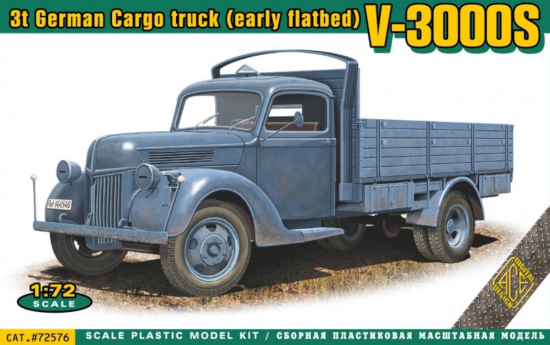 ACE 72576 V-3000S 3t German cargo truck (early flatbed) 1/72