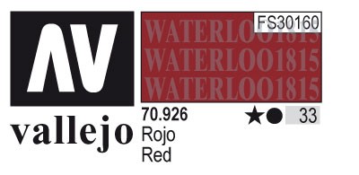 AV70926-033 Vallejo MODEL 17 ml COLOR:Red - Rosso
