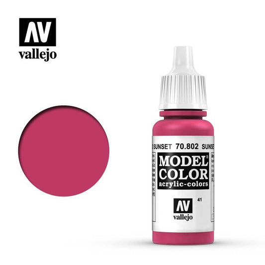 AV70802 VALLEJO MODEL COLOR 41 SUNSET RED 17 ml