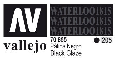 AV70855-205 Vallejo MODEL 17 ml COLOR: Black Glaze