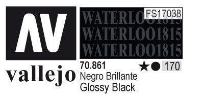AV70861-170 Vallejo MODEL 17 ml COLOR:Glossy Black