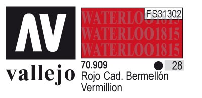 AV70909-028 Vallejo MODEL 17 ml COLOR: Red Vermillion
