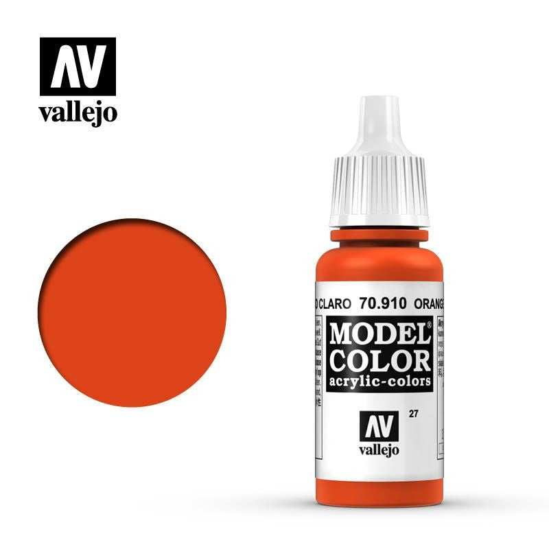 AV70910 Vallejo VALLEJO MODEL COLOR 27 ORANGE RED 17 ml